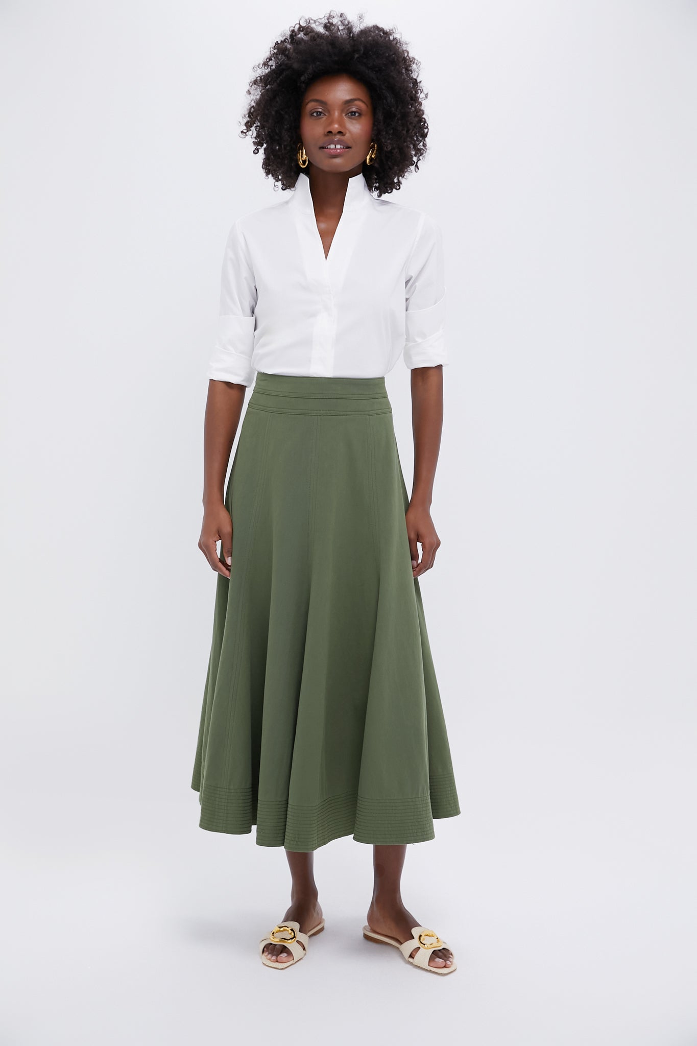 White Bessette Button Down
