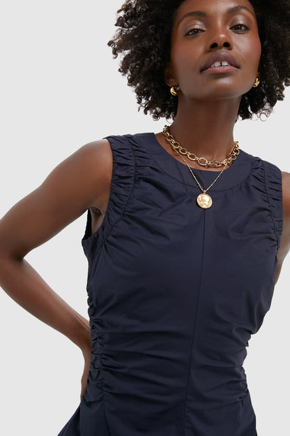 Navy Cotton Alisa Dress