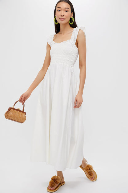 White Eudora Midi Dress