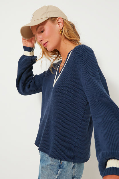 Washed Navy Ashe Sweater