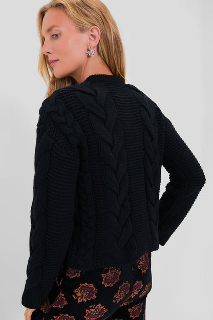 Black Portrait Cardigan