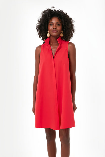 Poppy Red Sleeveless Charlie Dress