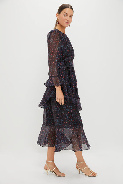 Midnight Oleander Sasha Dress