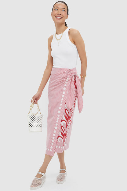 Red Stripe Loren Skirt