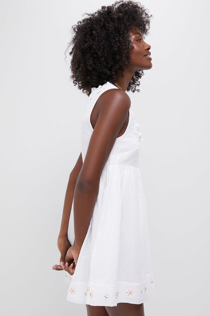 White Floral Embroidered Meissa Dress
