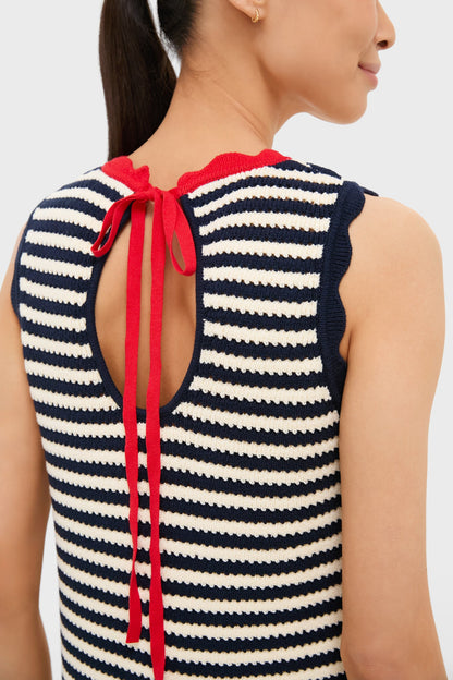 Navy Striped Fasano Dress