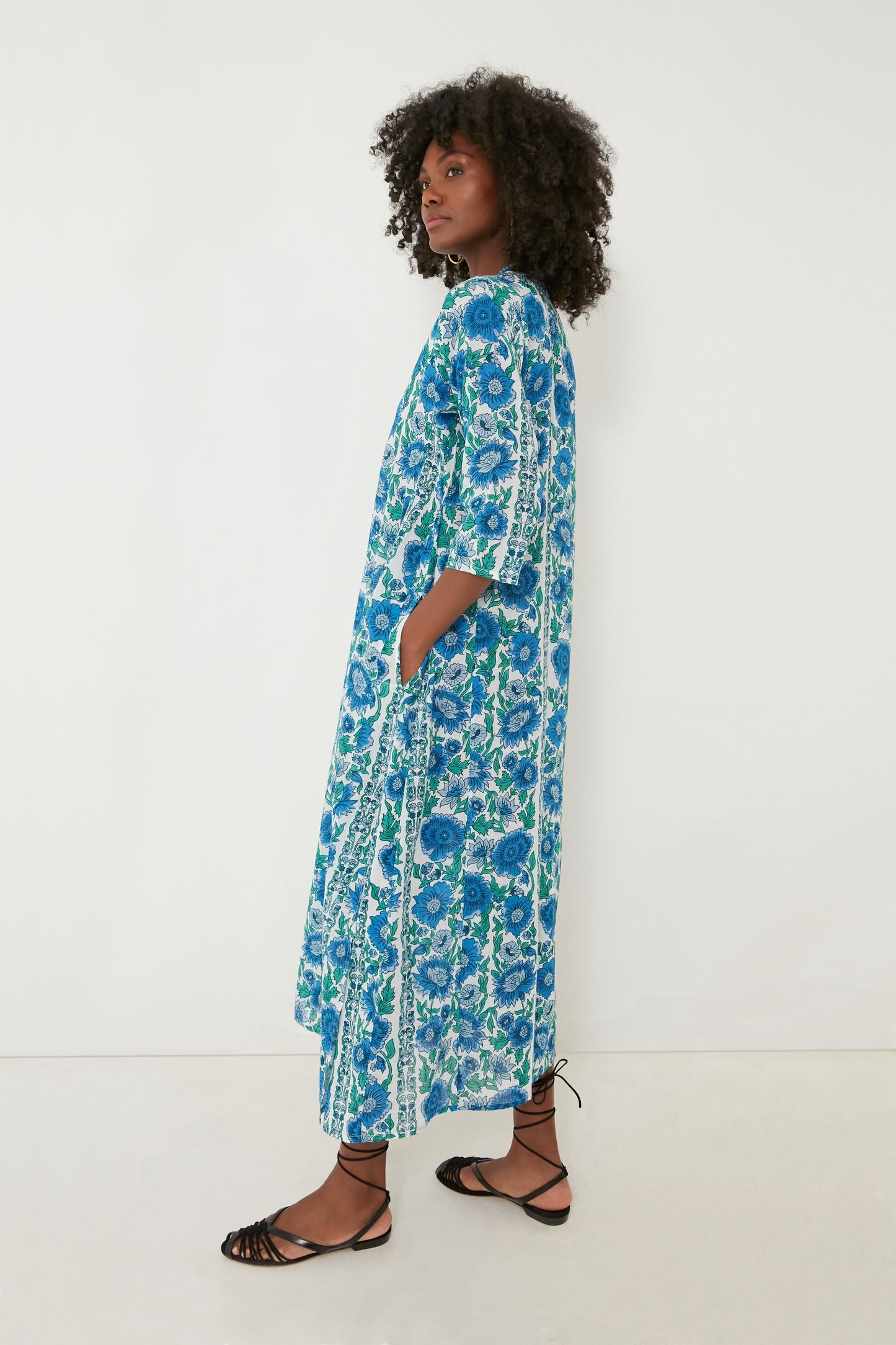 Blue Dijon Classic Long Kurta