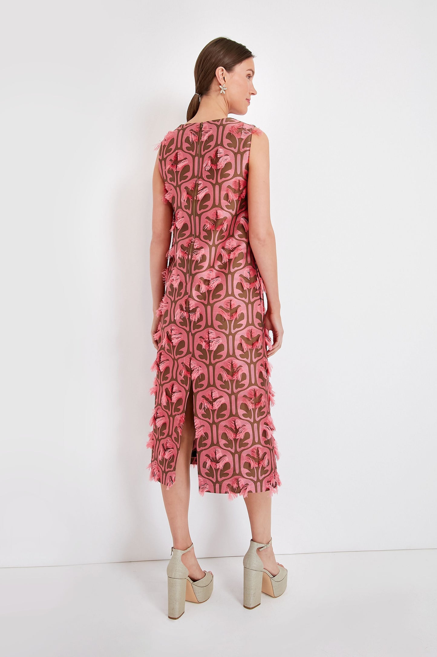 Grove Kaki and Pink Column Dress
