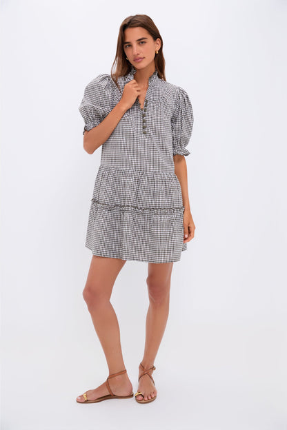 Green Gingham Mini Selena Dress