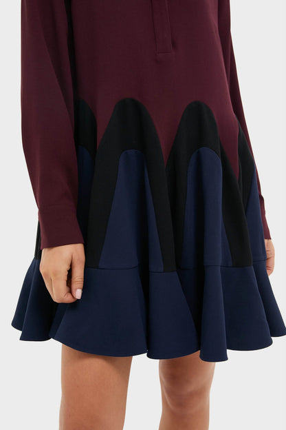 Winetasting Flounce Nadia Dress