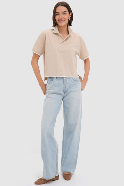 Sandstone Pique Holmes Boyfriend Polo