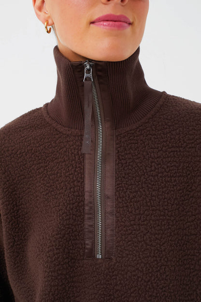 Dark Truffle Roselle Half Zip Fleece
