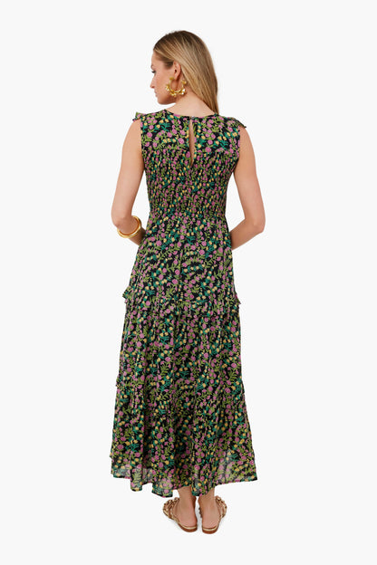 Boundless Floral Black Iris Dress