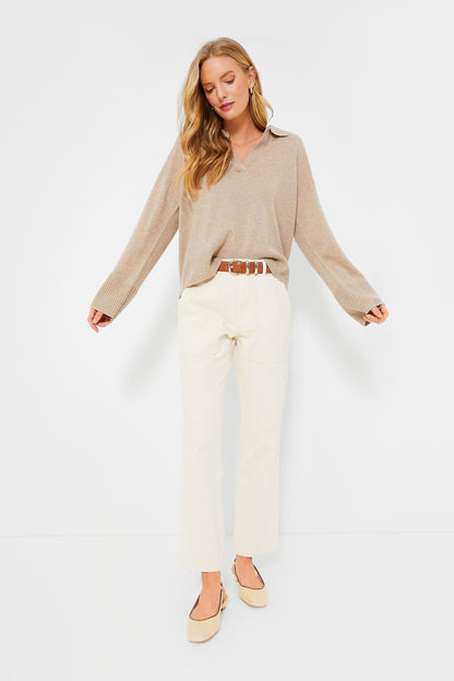 Stone Cashmere Ally Polo Pullover
