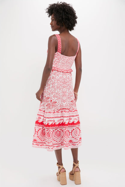 River Ride Red Midi Dress