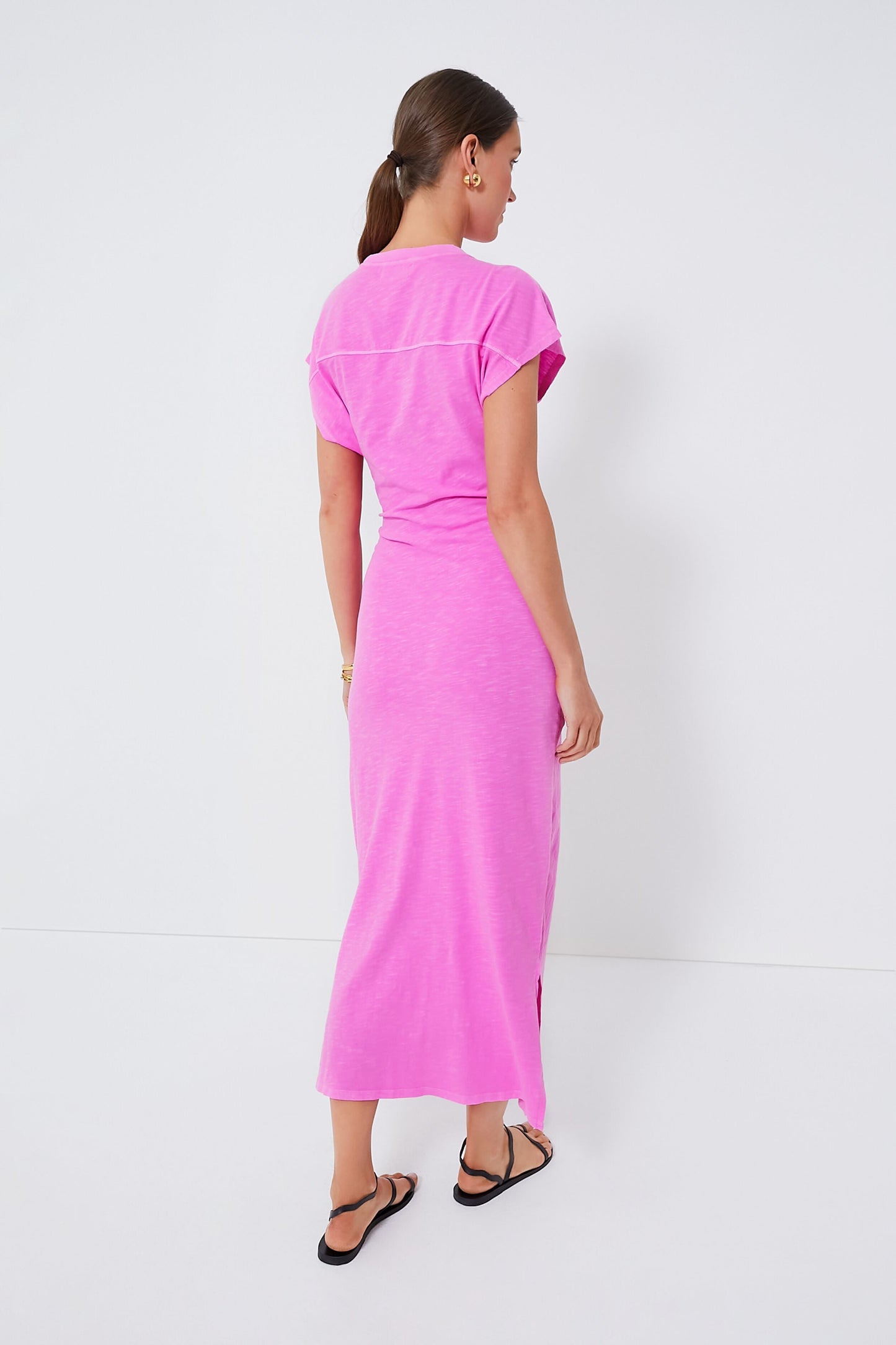 Fuchsia Vanina Cinched Waist Dress
