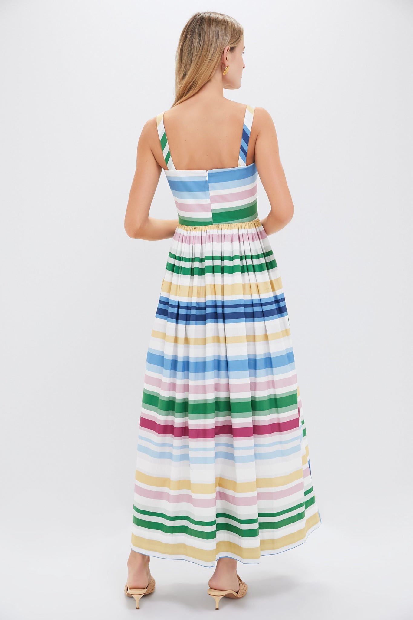 Sofa Stripe Scoop Neck Dress