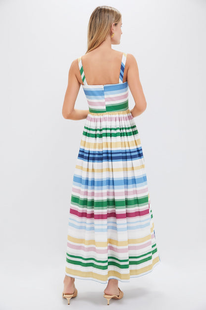 Sofa Stripe Scoop Neck Dress