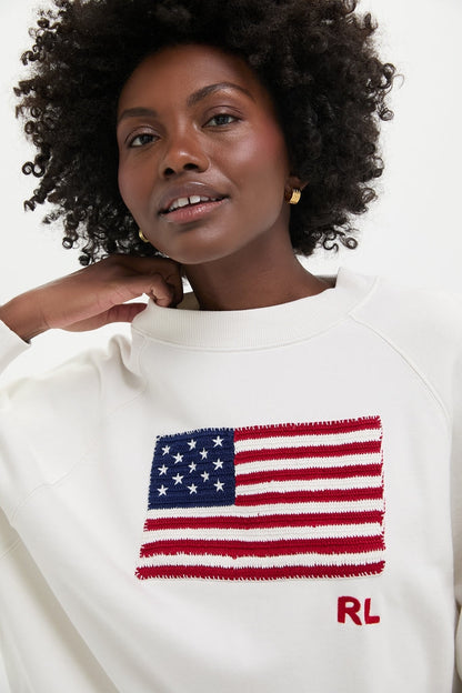 Nevis American Flag Long Sleeve Sweatshirt