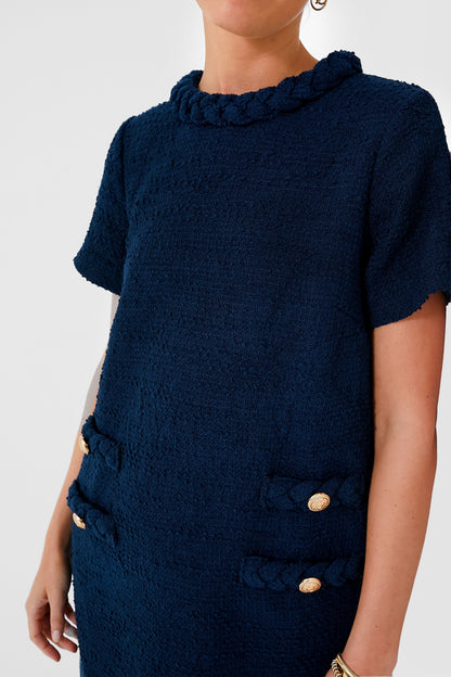 Navy Tweed Jackie Dress