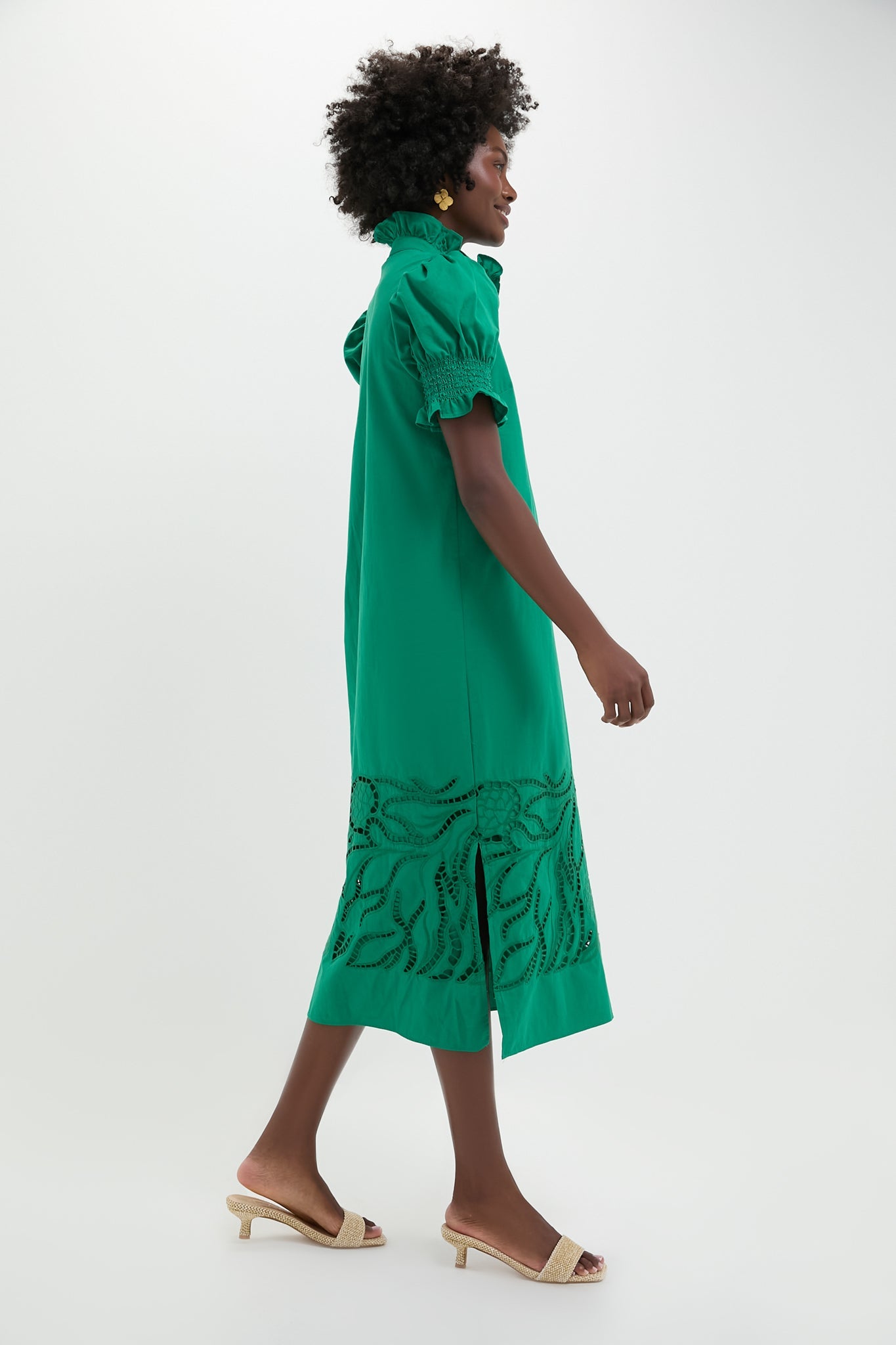 Emerald Green Eliza Midi Dress