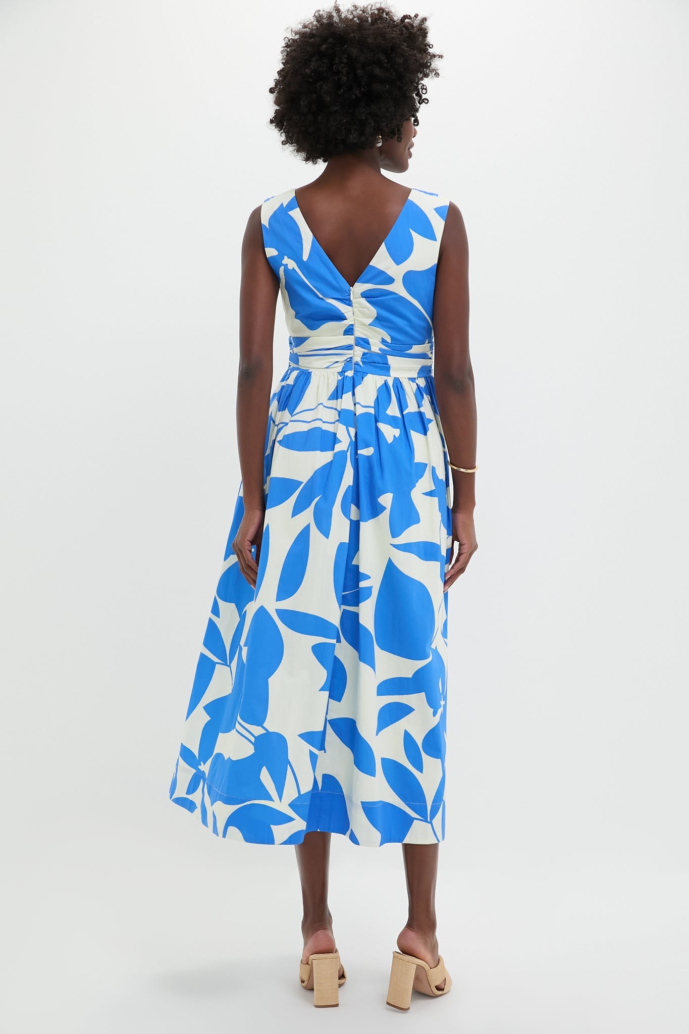 Blue & White Floral Carson Maxi Dress