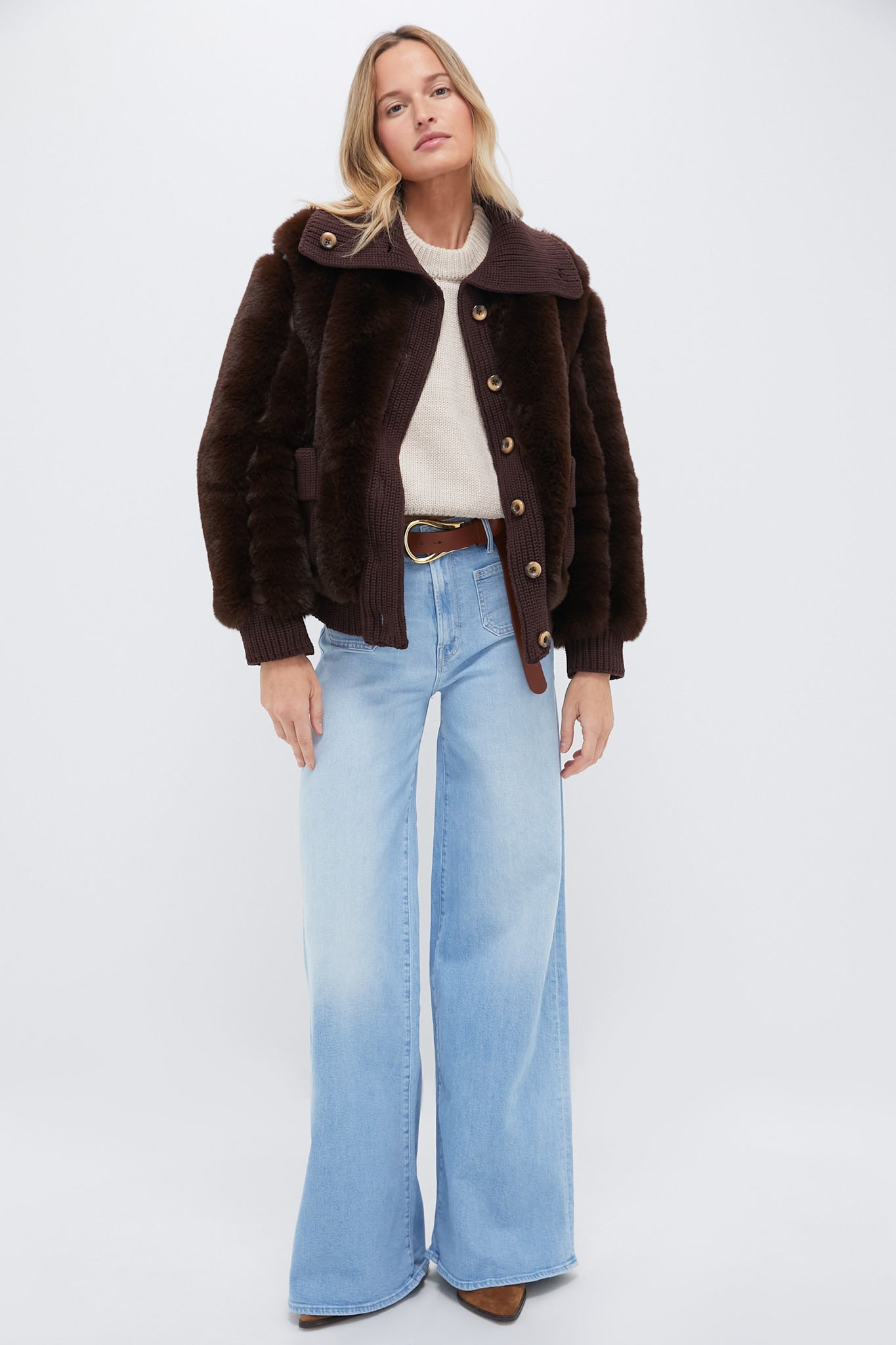 Mahogany Faux Fur Walden Jacket