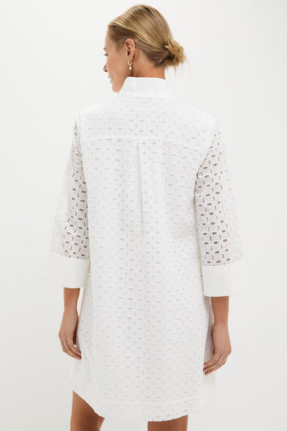 White Eyelet Megan Dress