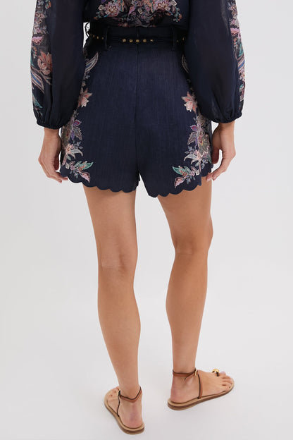 Navy Multi Paisley Rhiannon Tuck Short