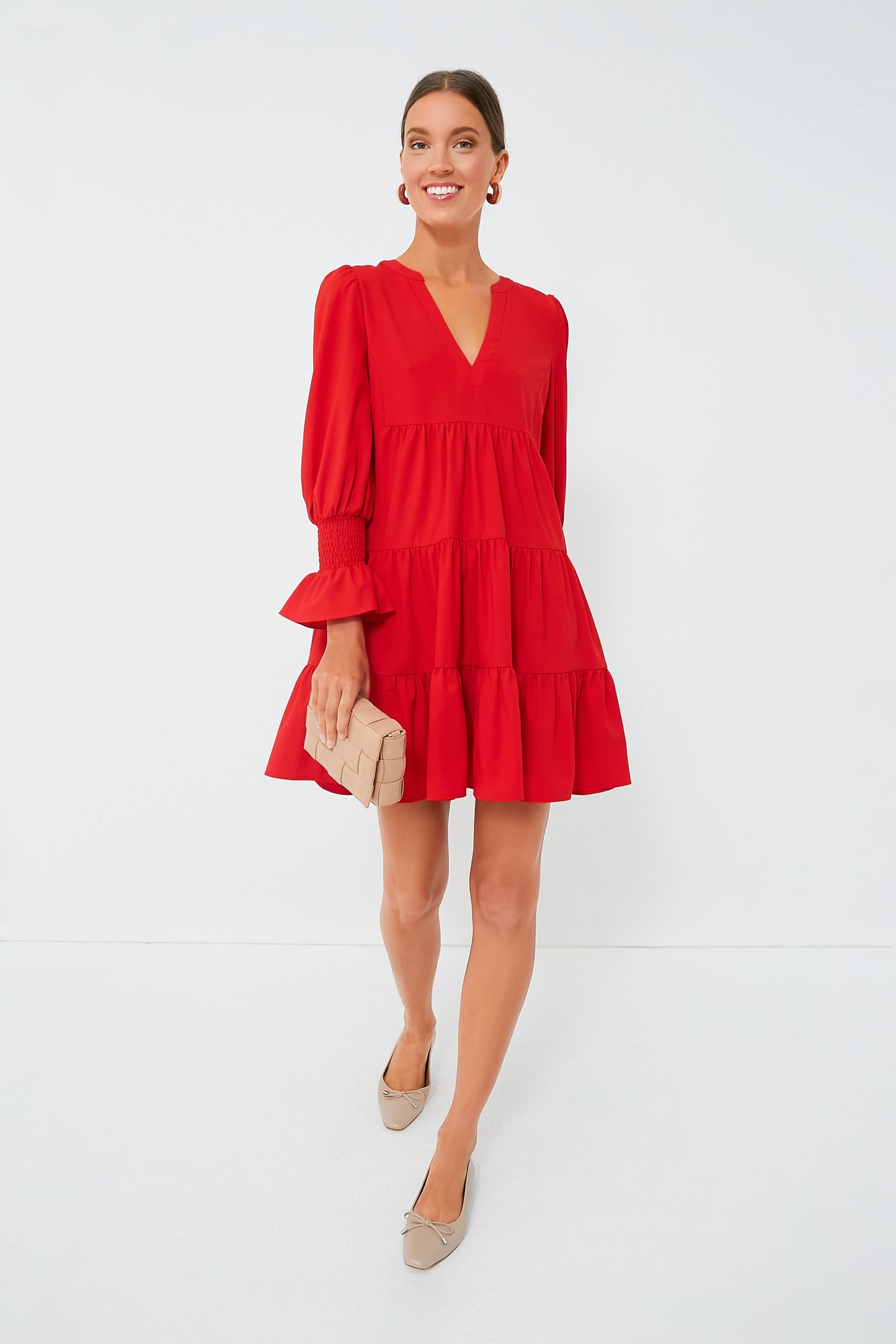 Red Crepe Kenzo Dress