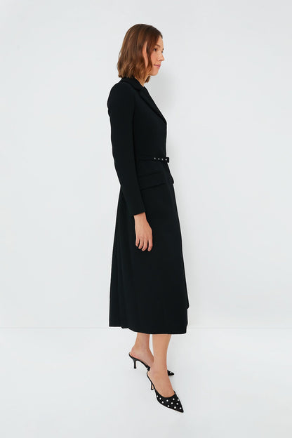 Black Kalonice Midi Dress