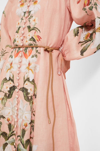 Pink Palm Lexi Billow Long Dress