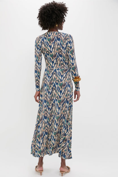 Riverslate Naia Long Sleeve Ruched Midi Dress