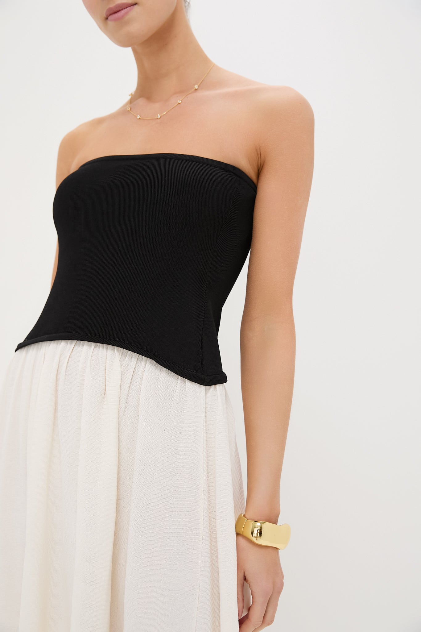 Brule & Noir Strapless Soglio Dress