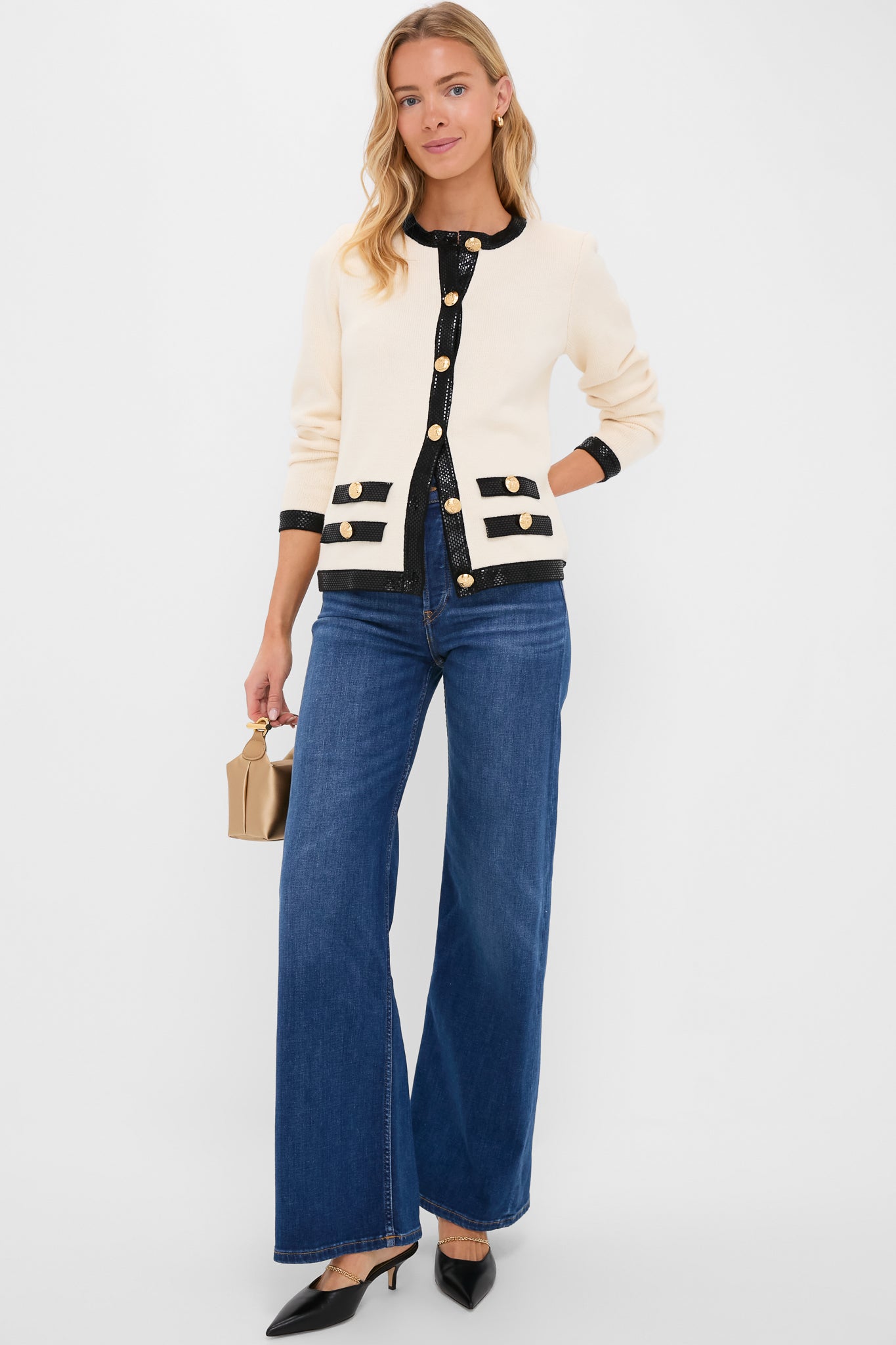 Cream and Black Stefi Sweater
