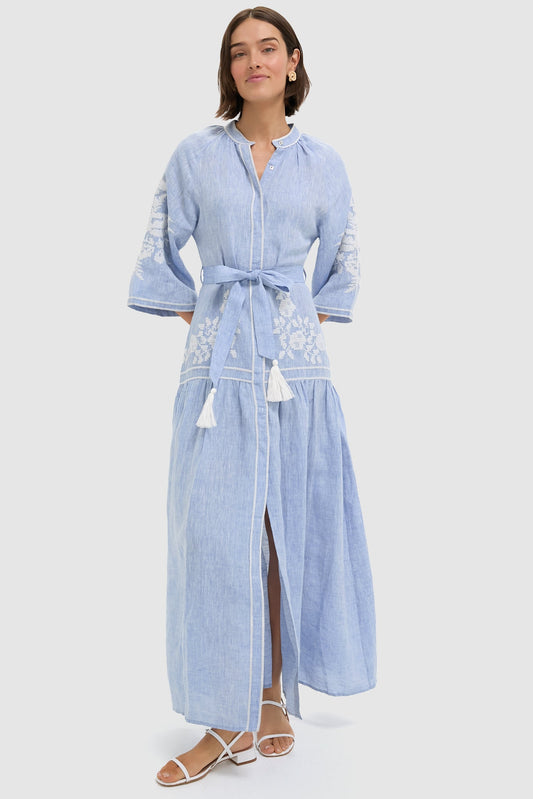 Light Denim Swan Dress