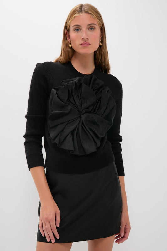 Black Memoria Pura Knitted Embellished Sweater