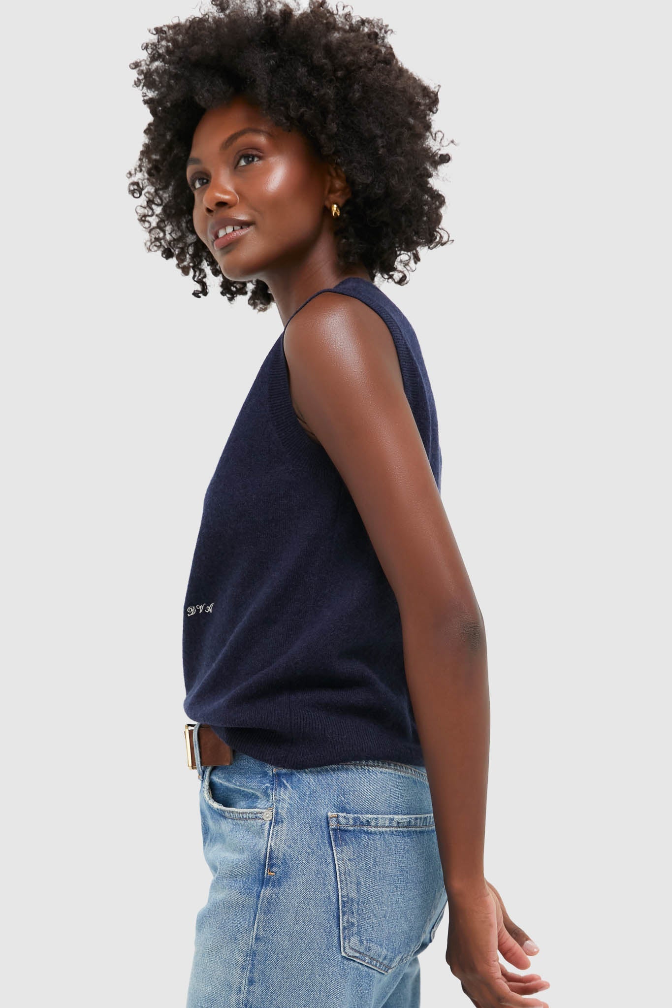 Navy Cashmere Shell