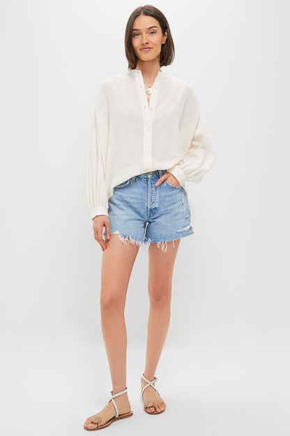 Sheer Ivory Juliette Button Down