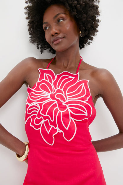 Poppy Red Florian Maxi Dress