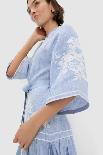 Light Denim Swan Dress