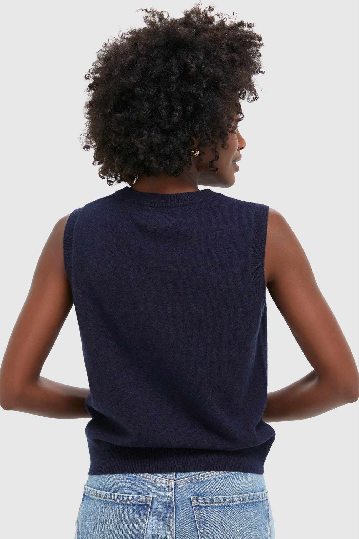 Navy Cashmere Shell