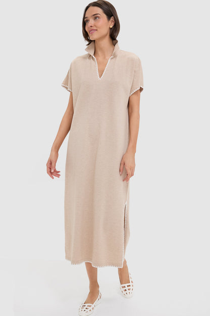 Sandstone Pique Melissa Maxi Dress