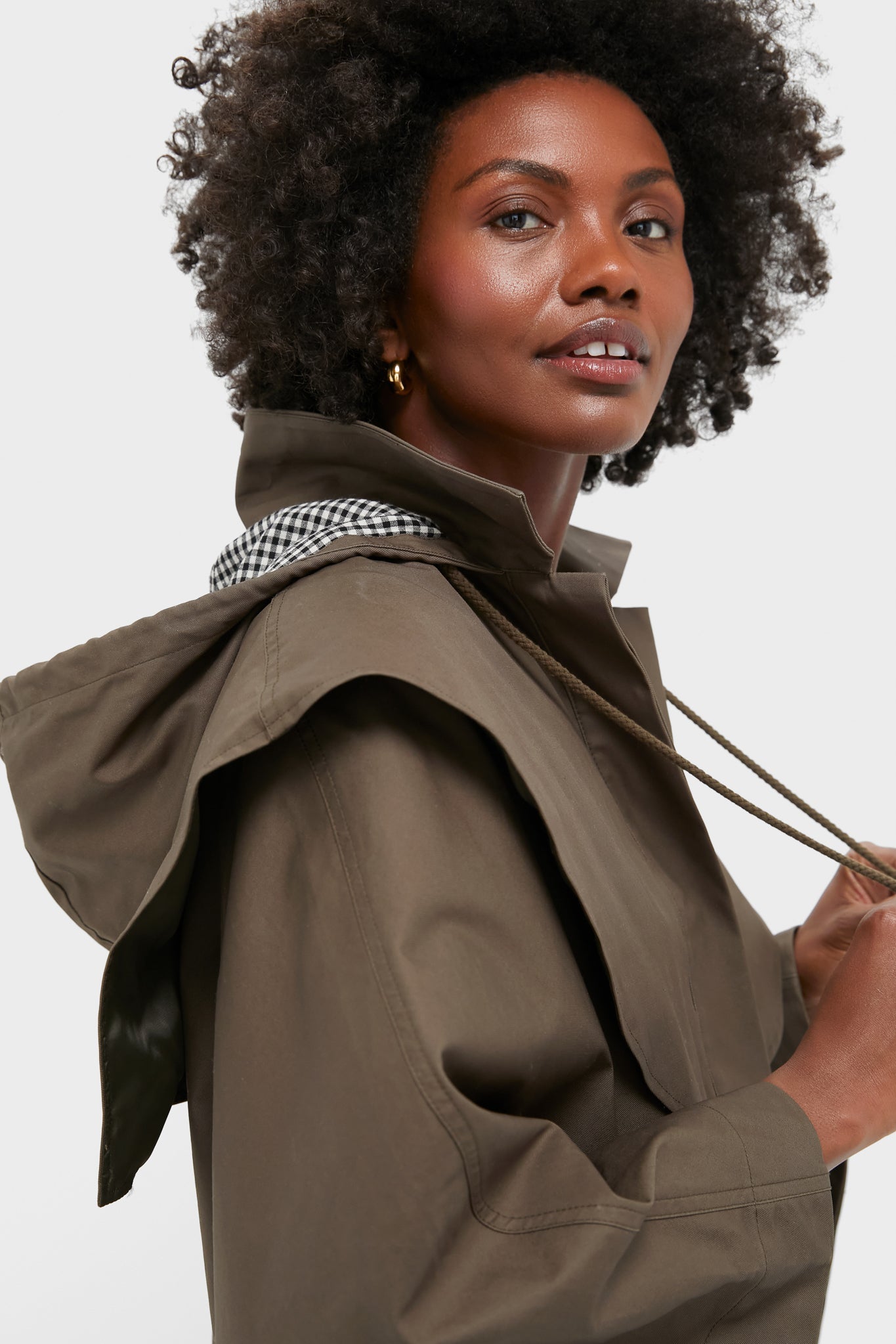 Olive Fletcher Wax Poncho