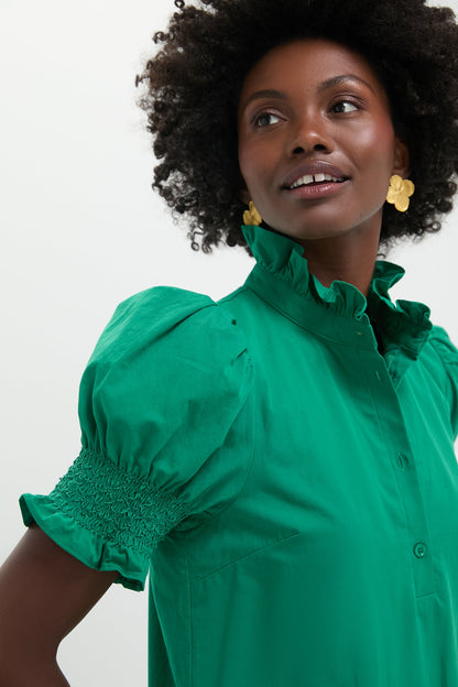Emerald Green Eliza Midi Dress