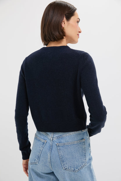 Navy Cashmere Riley Cardigan