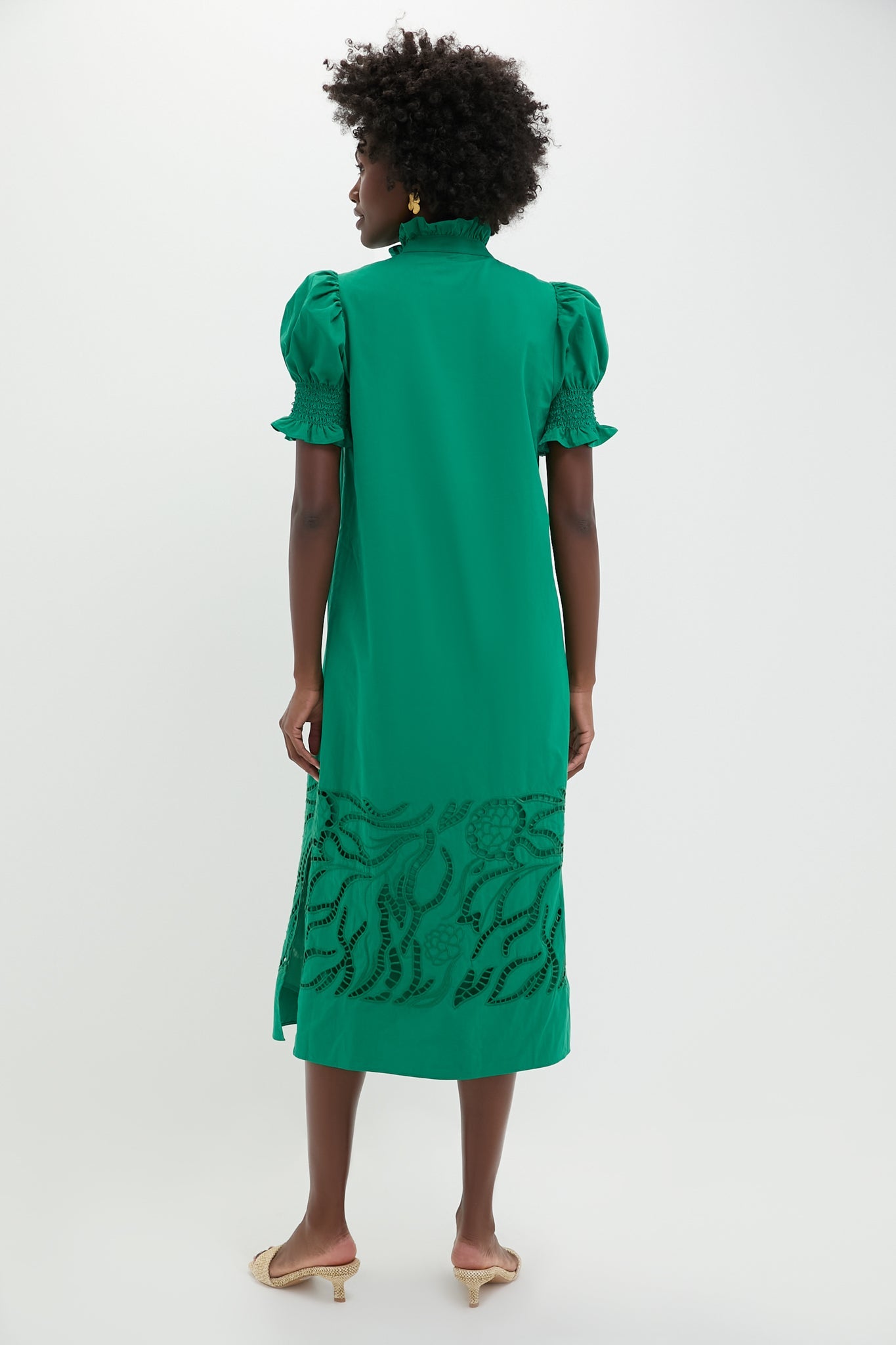 Emerald Green Eliza Midi Dress