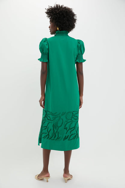Emerald Green Eliza Midi Dress