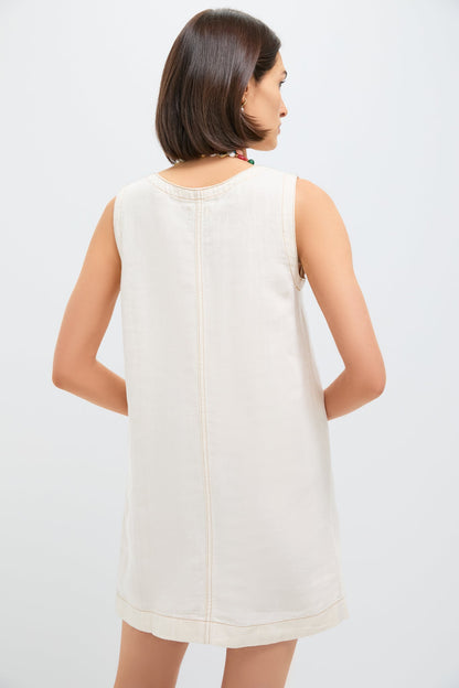 Whitecliff Wash Linen Denim Malibu Mini Dress