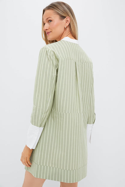 Green Stripe Rohan Shirt Dress